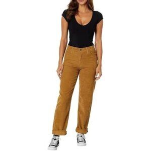 Levis 94 Baggy Corduroy Pants Size 24 Mid Rise Loose Fit Straight Leg Tan Womens